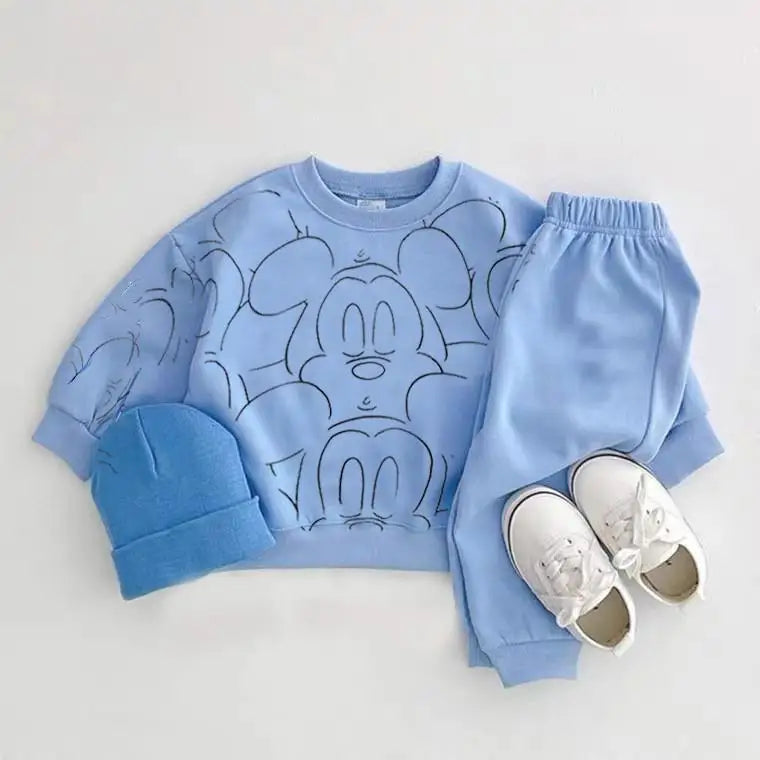 2-piece Cartoon Sweatshirt And Pants Tracksuit Set For Children Multivariant