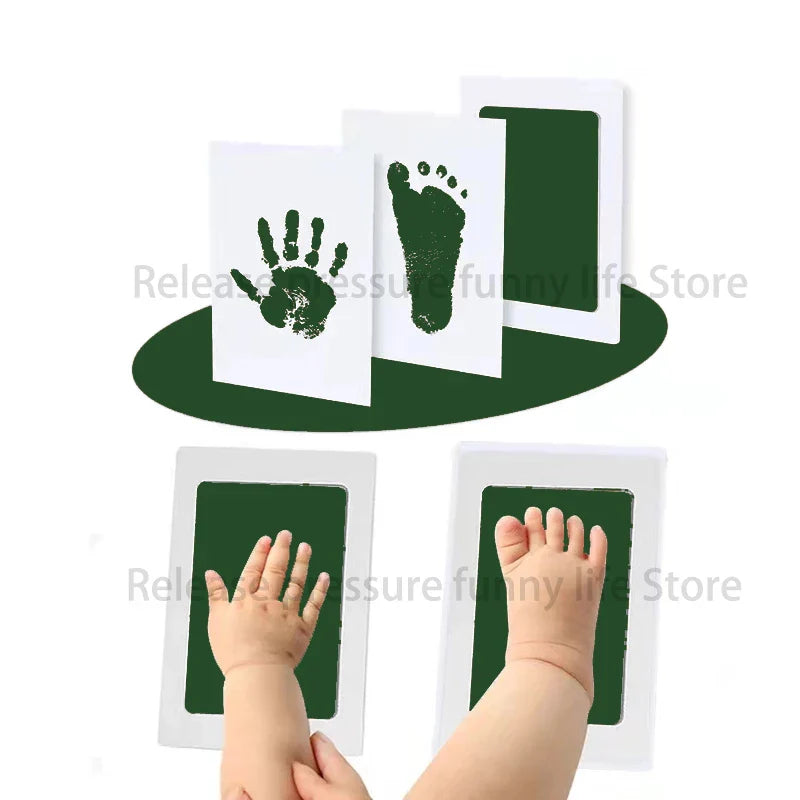 Diy Kit For Souvenir Feet/handprints On White Background Multivariant