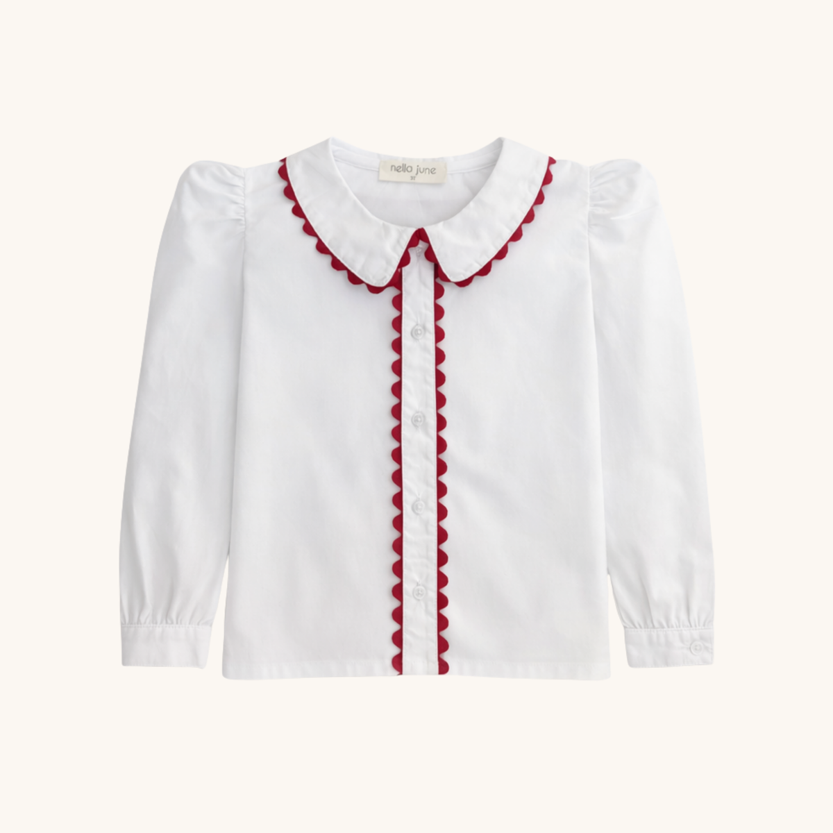 Scallop Trim Blouse