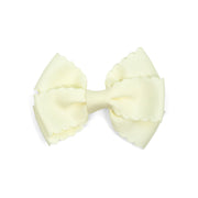 Grosgrain Scalloped Bow Hair Clip (buttercream)