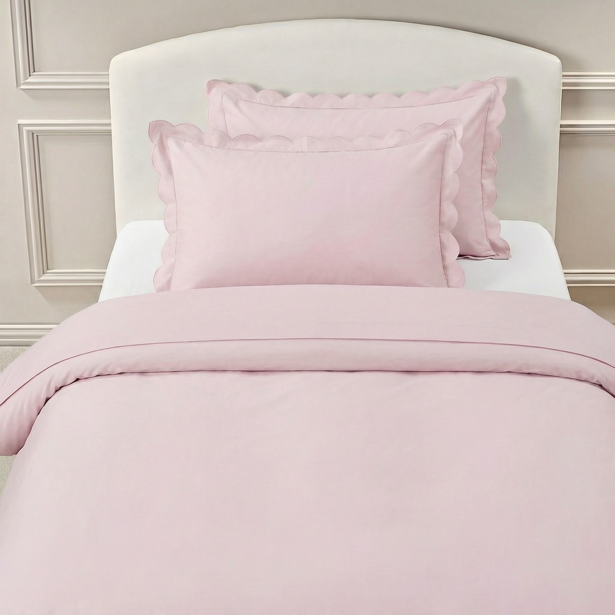 Scalloped Starlight Twin Set - Rose