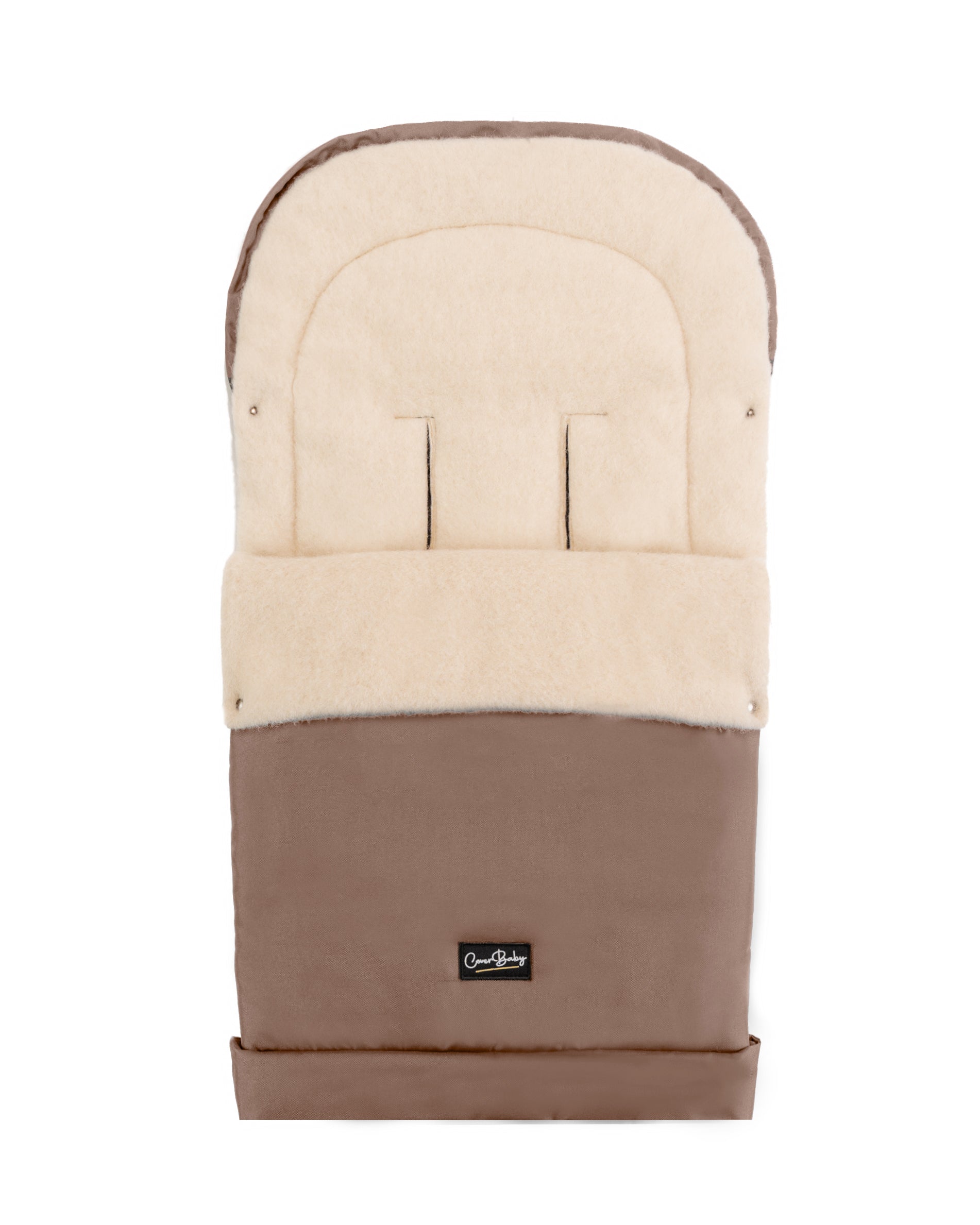 Beige Organic Wool Adjustable Footmuff
