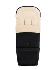 Black Organic Wool Adjustable Footmuff