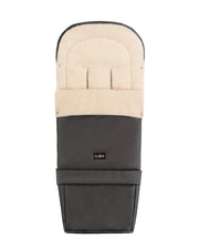Black Graphite Organic Wool Adjustable Footmuff