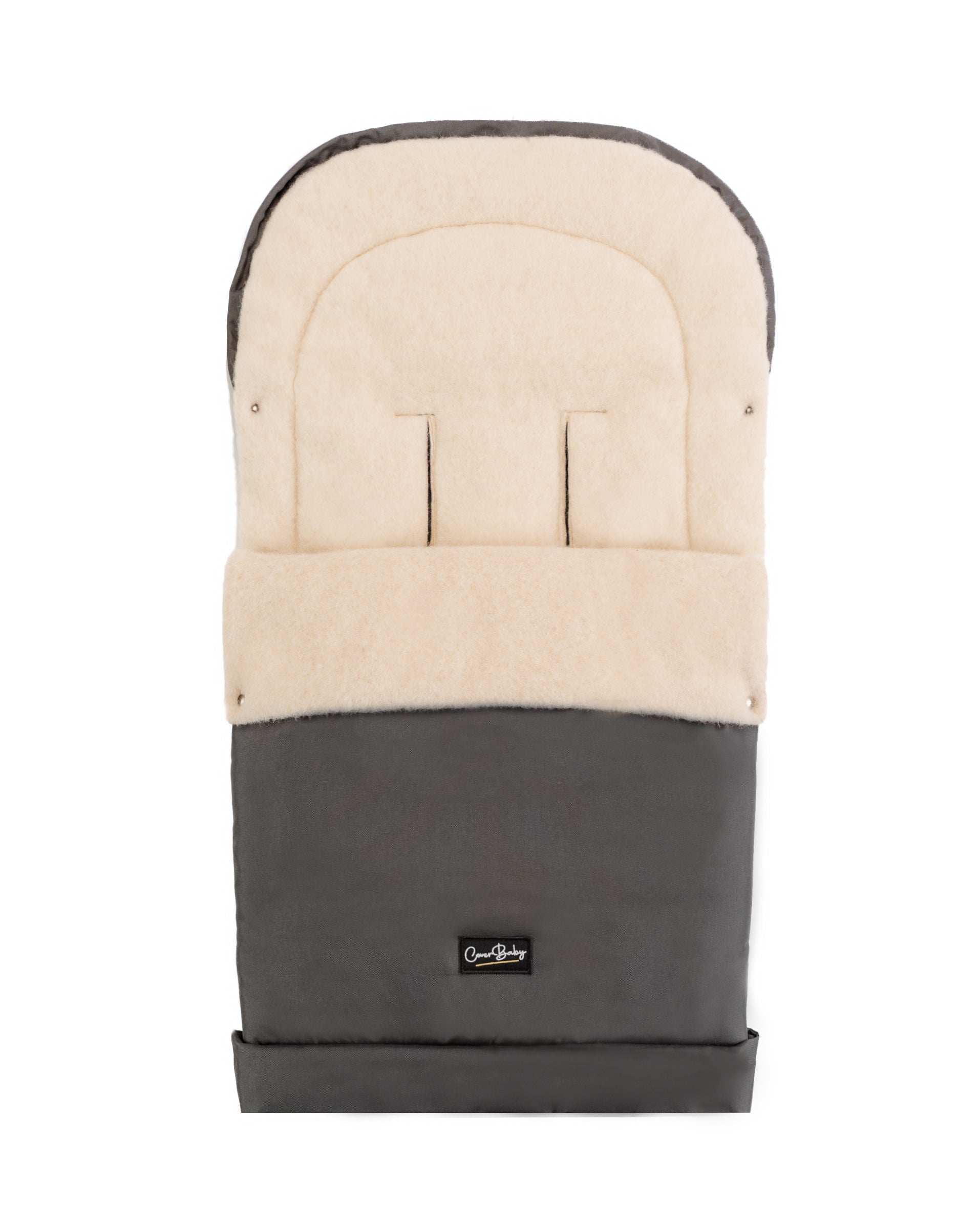 Black Graphite Organic Wool Adjustable Footmuff