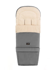 Gray Organic Wool Adjustable Footmuff