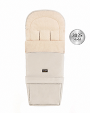 Light Beige Organic Wool Adjustable Footmuff
