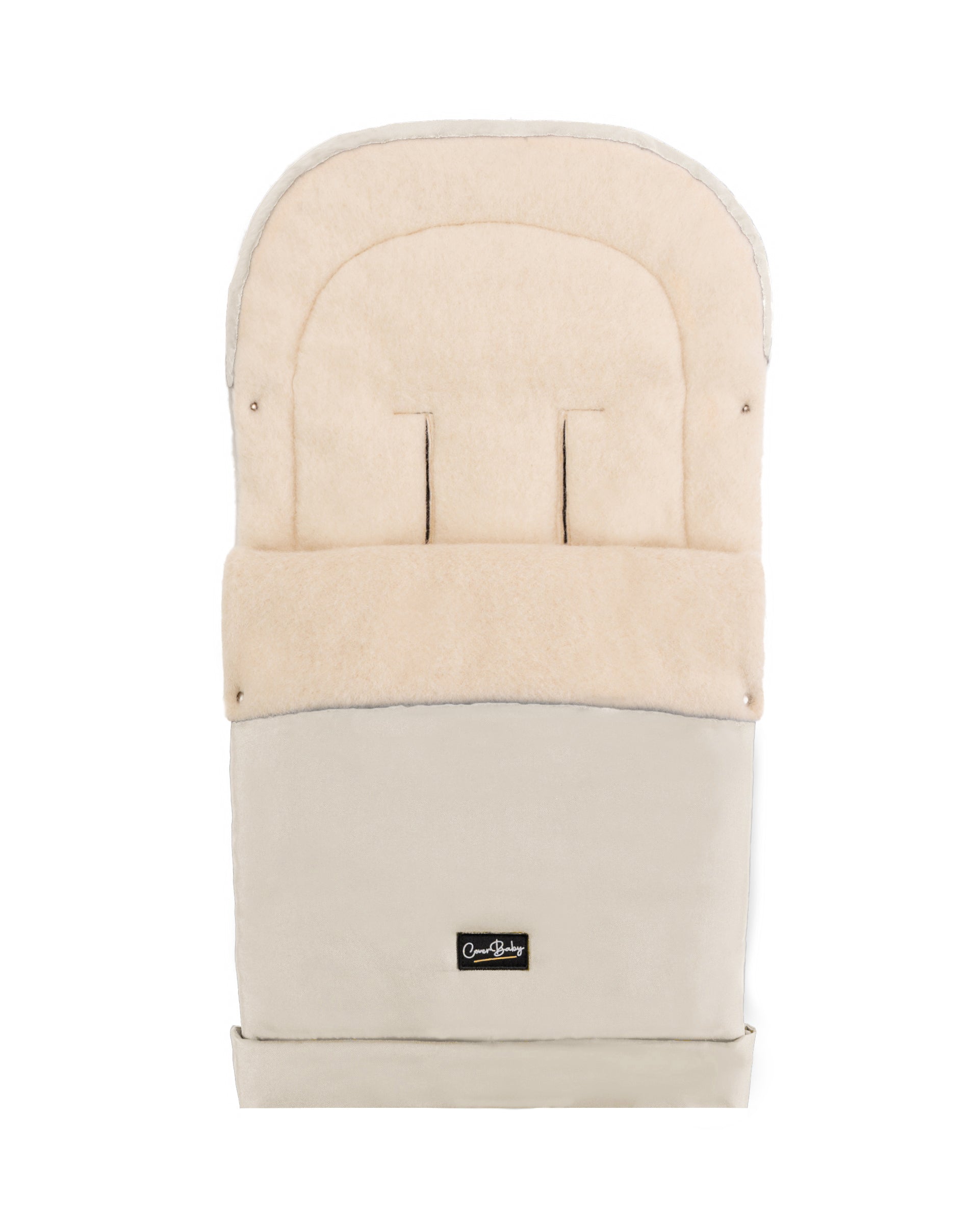Light Beige Organic Wool Adjustable Footmuff