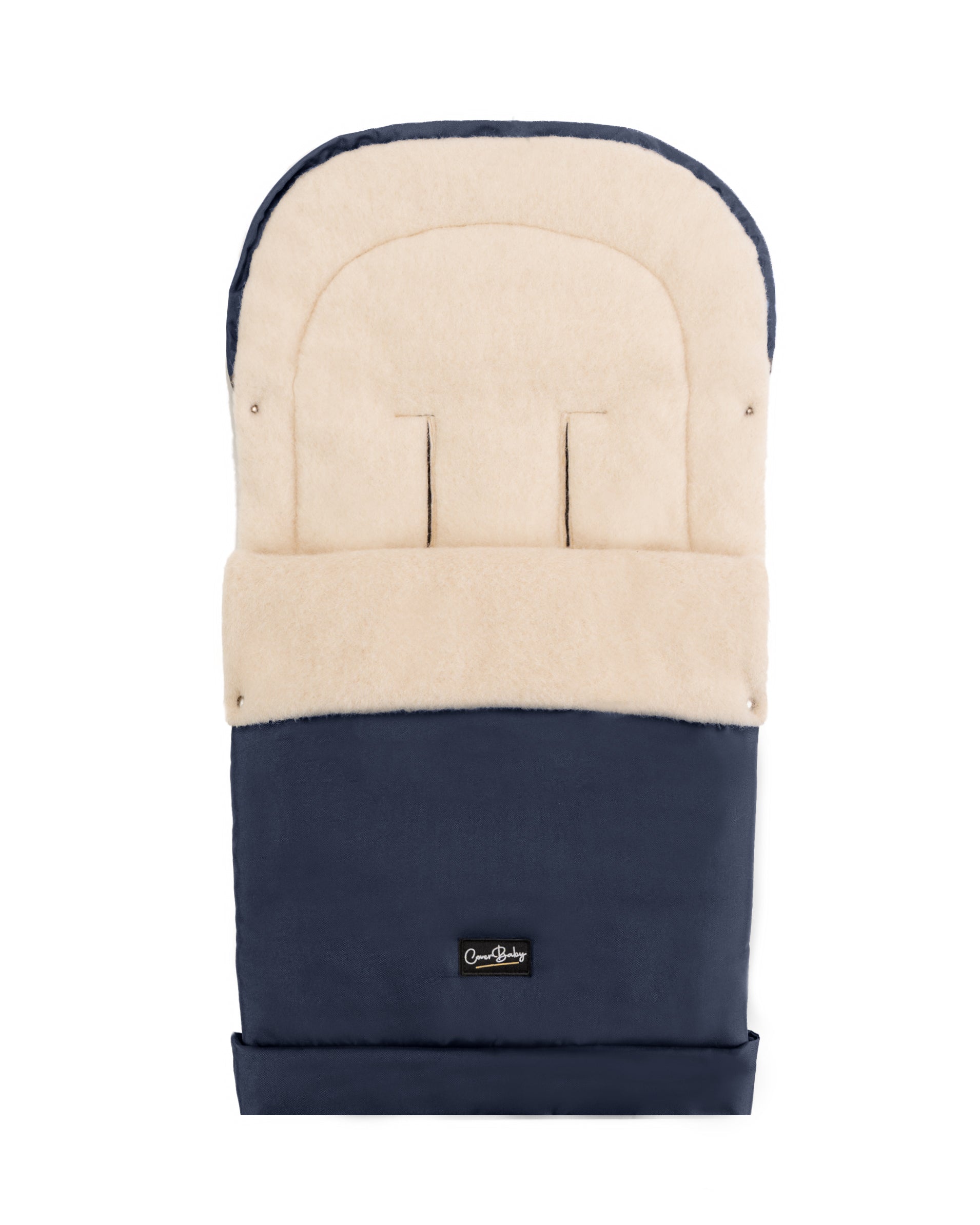 Navy Organic Wool Adjustable Footmuff