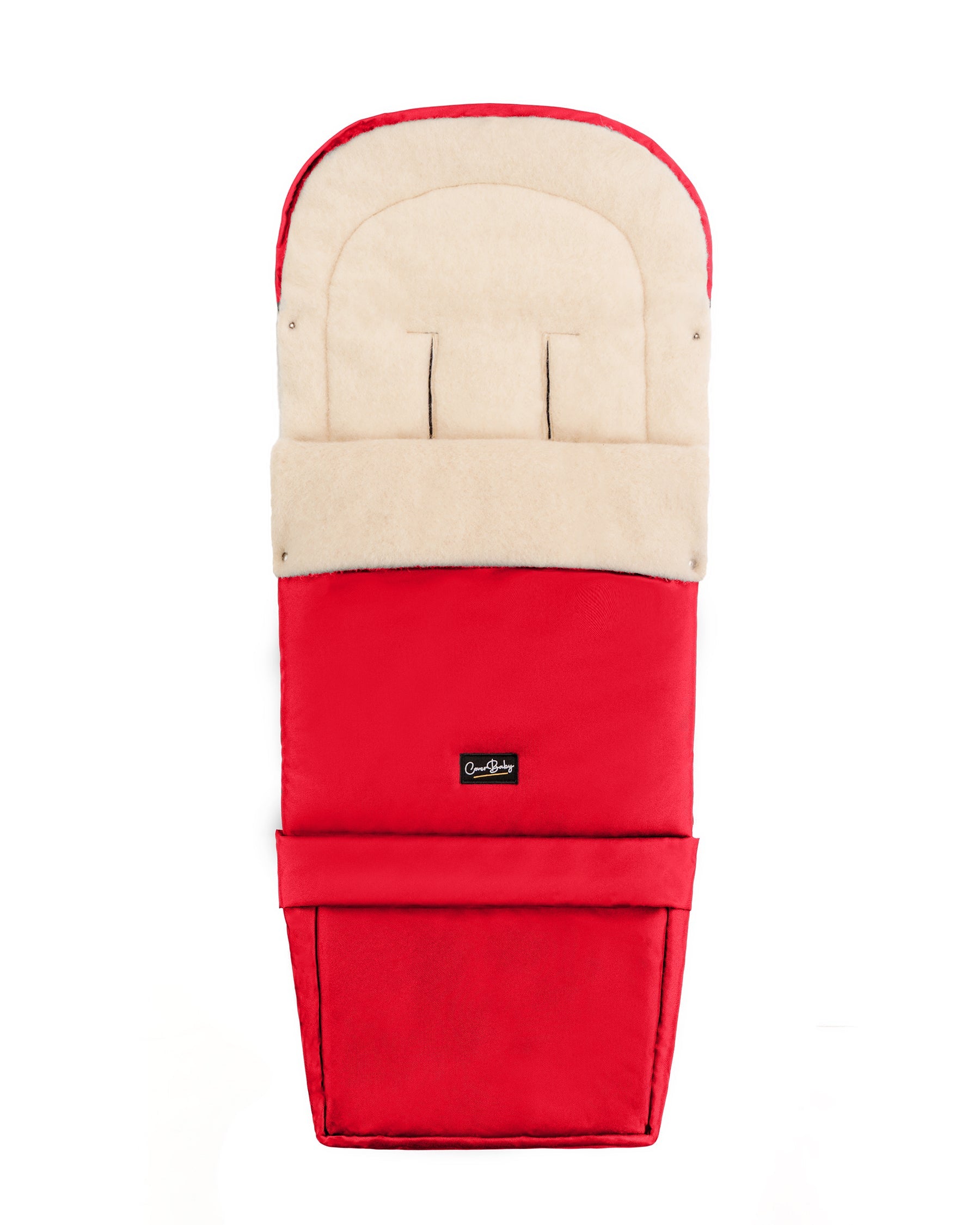 Red Organic Wool Adjustable Footmuff