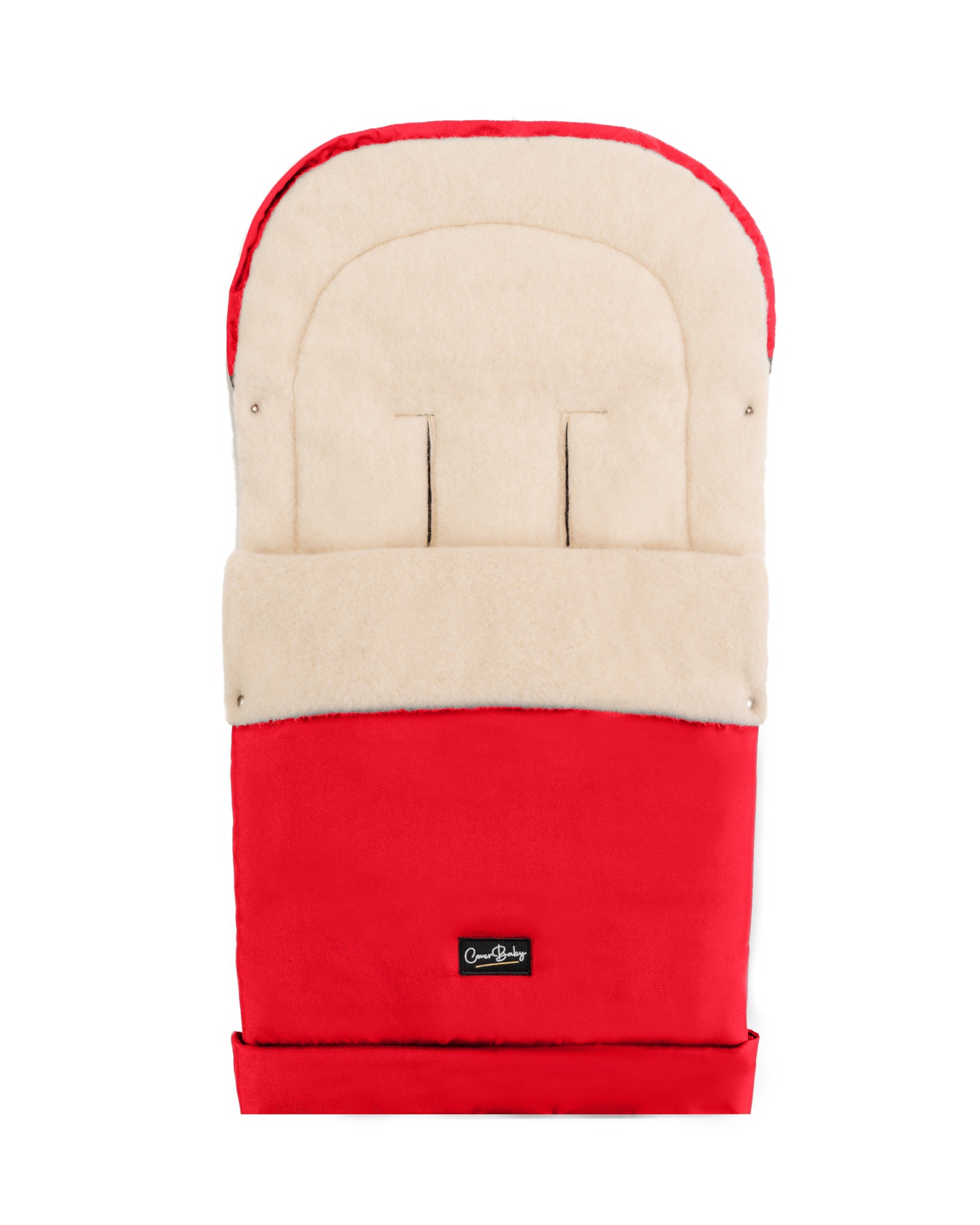 Red Organic Wool Adjustable Footmuff
