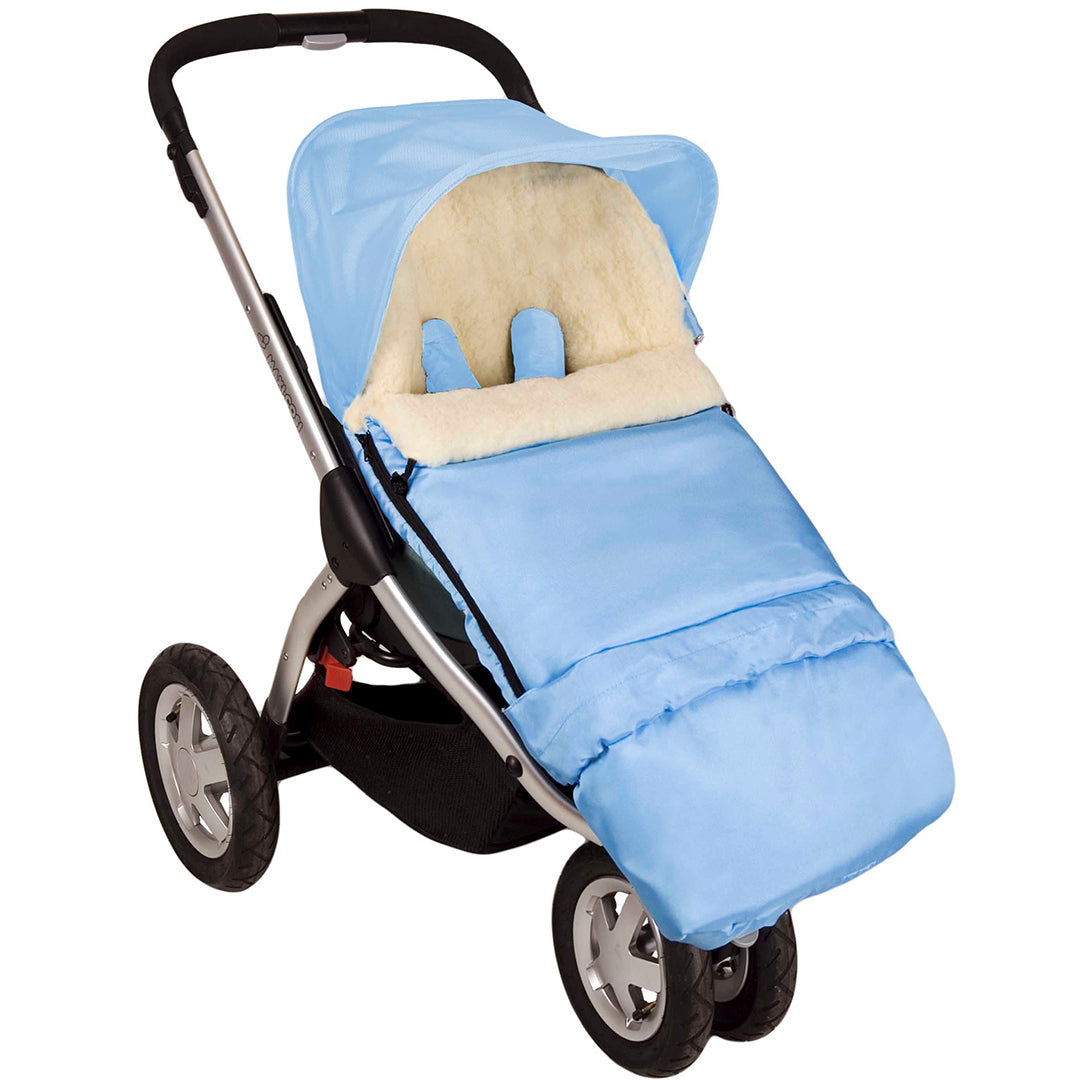 Black Organic Wool Adjustable Footmuff