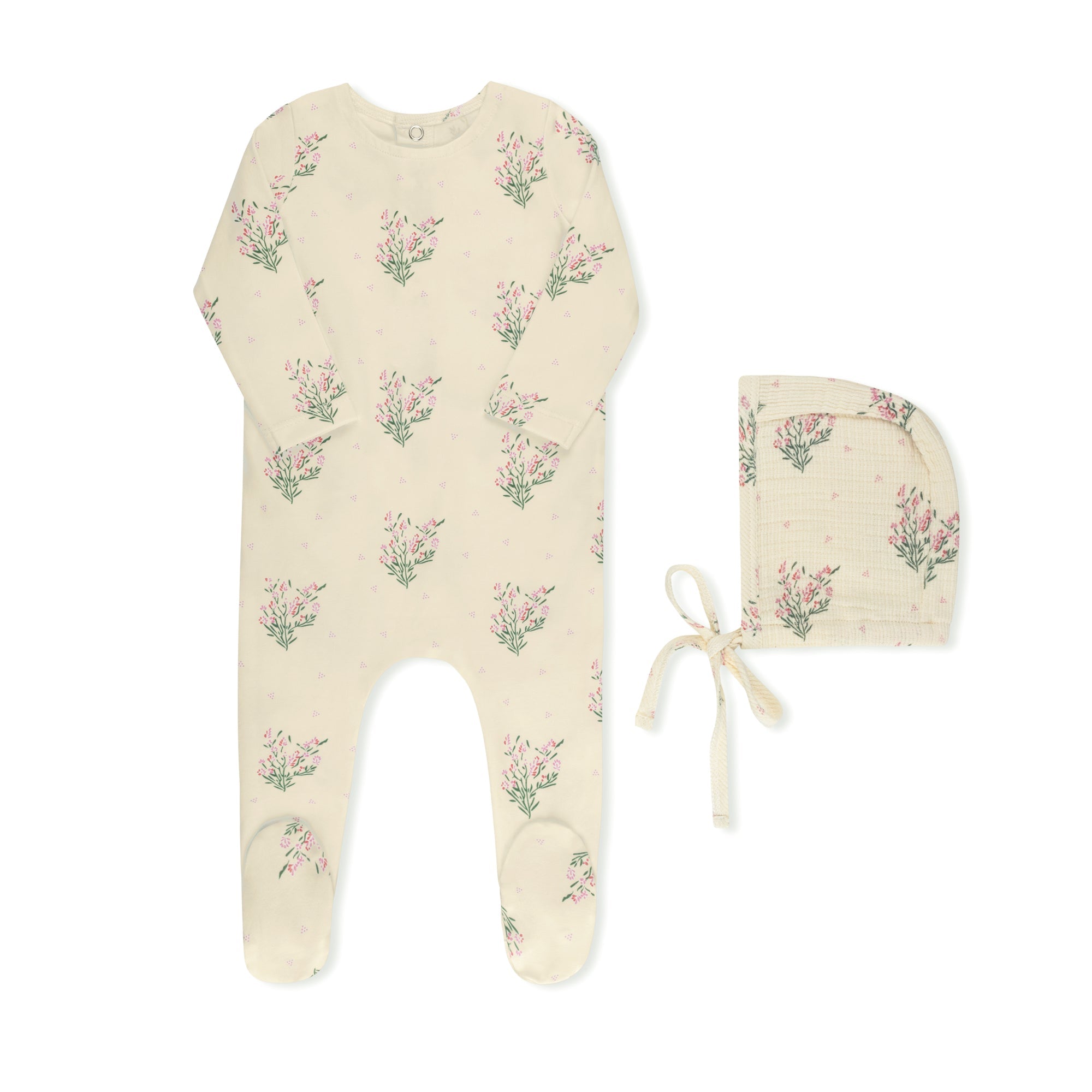 Scattered Floral Layette Set