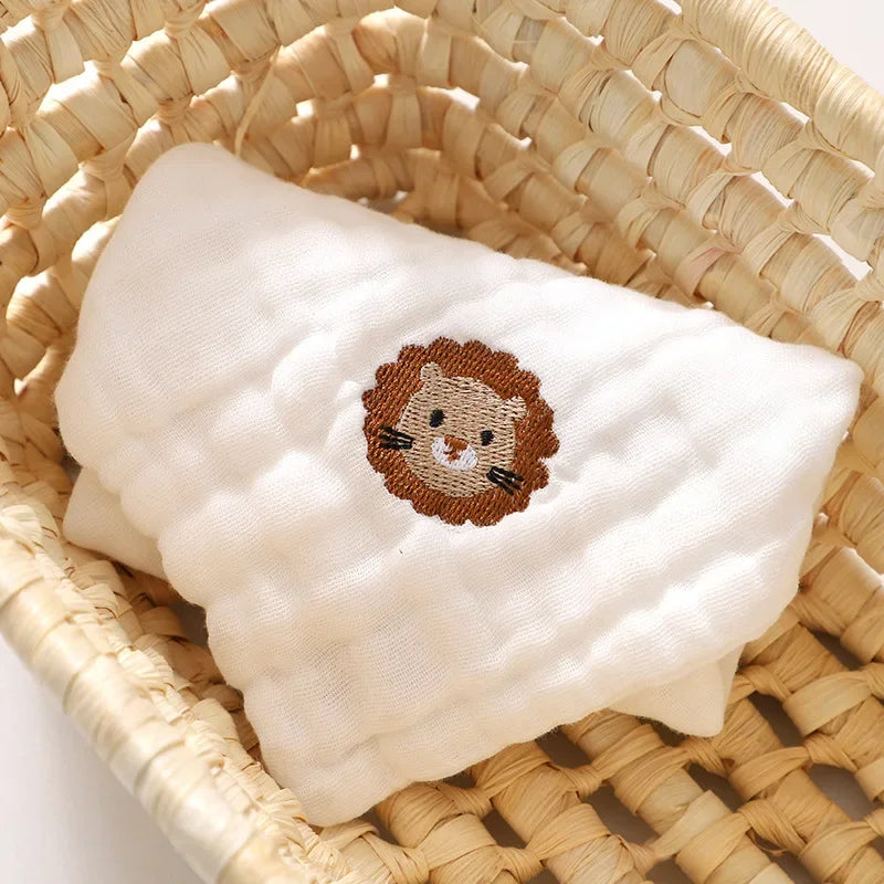 6 Layer Cotton Embroidered Baby Burp Cloth Multivariant