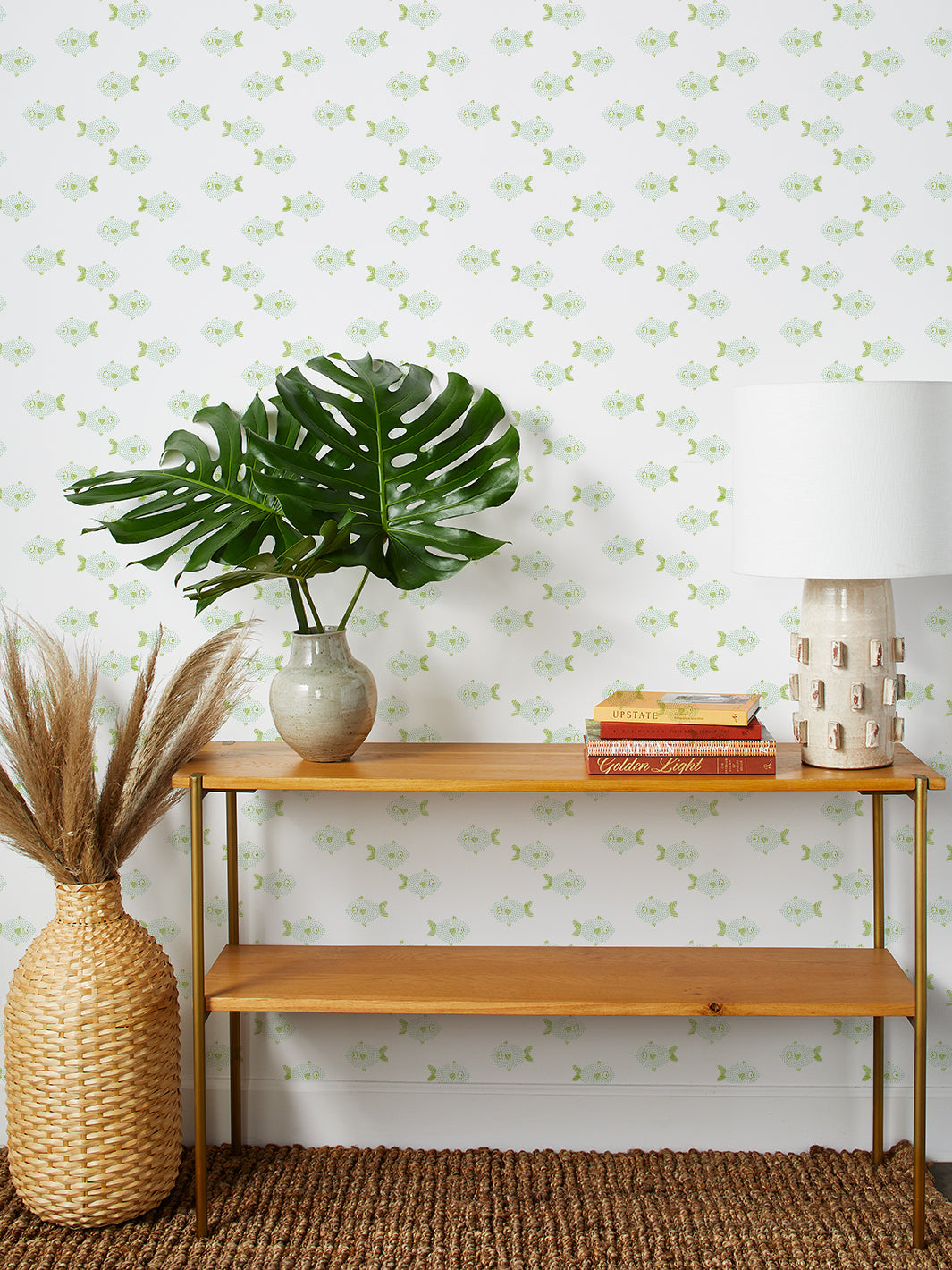 'school Of Fish' Wallpaper By Tea Collection - Aventurine