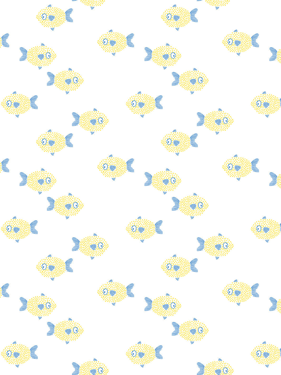'school Of Fish' Wallpaper By Tea Collection - Daffodil