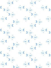 'school Of Fish' Wallpaper By Tea Collection - Pale Blue