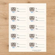 Scottish Fold Purrfectly Yours Gift Tag Sticker Sheet