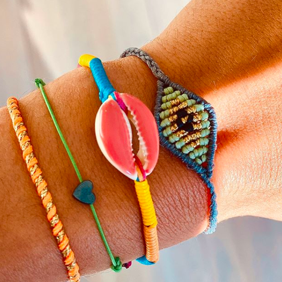 Salmon Candy Shell Bracelet