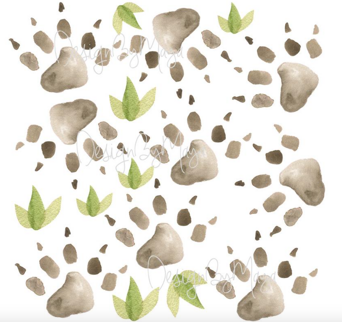 Woodland Forest And Paws - Fabric Nursery Wall Art Decals