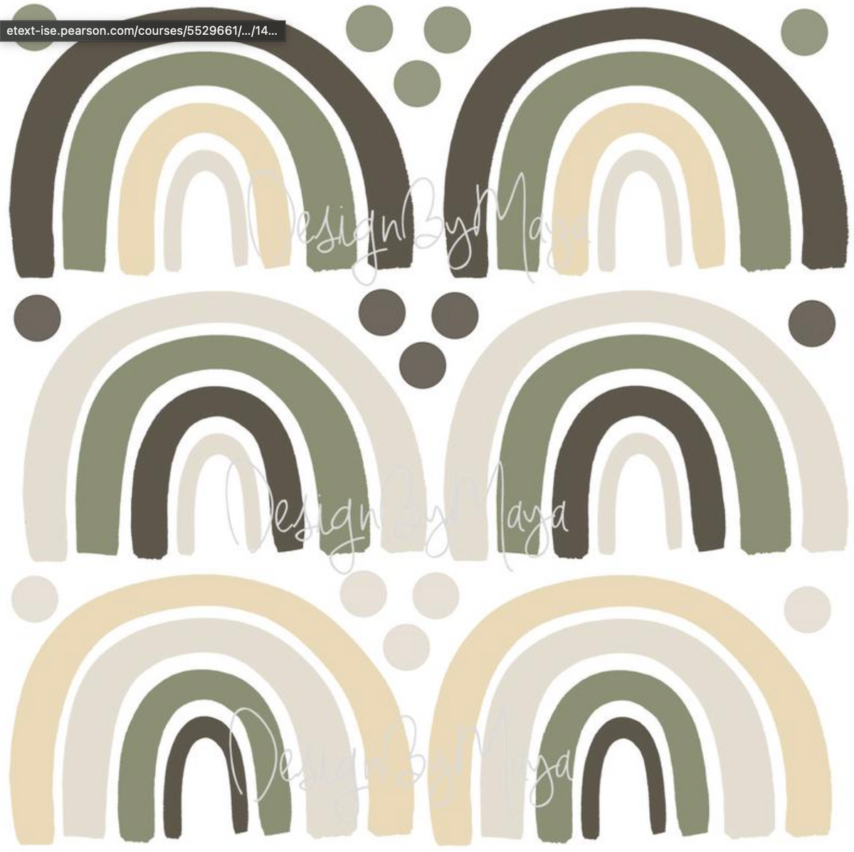 Earth Toned Rainbows - Fabric Nursery Wall Art Decals
