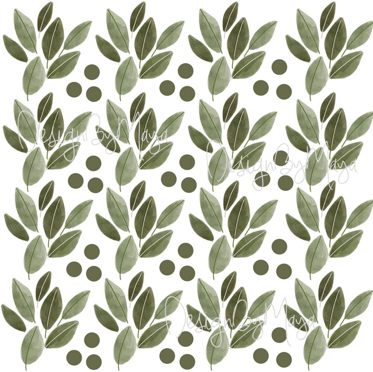 Watercolor Botanical Wall Stickers - Fabric Nursery Wall Art Decals