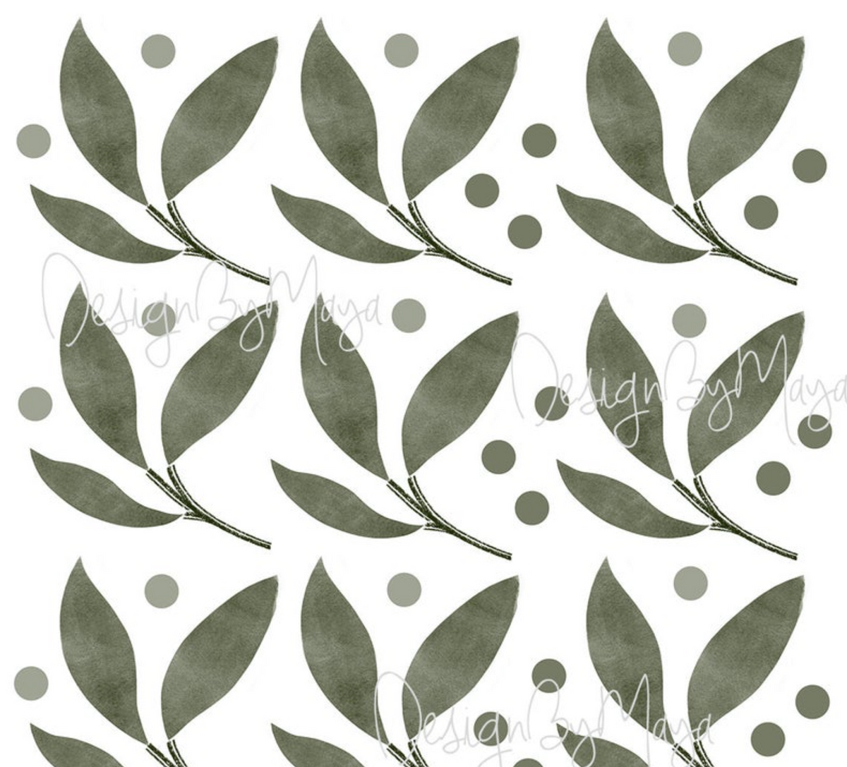 Watercolor Foliage And Leaves - Fabric Nursery Wall Art Decals