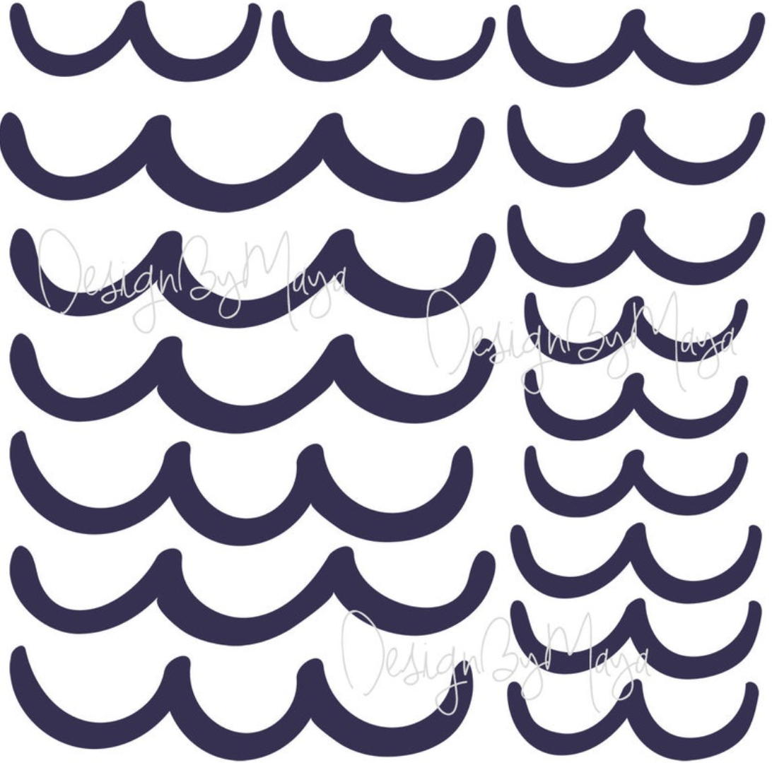 Baby Ocean/sea Waves - Fabric Nursery Wall Art Decals