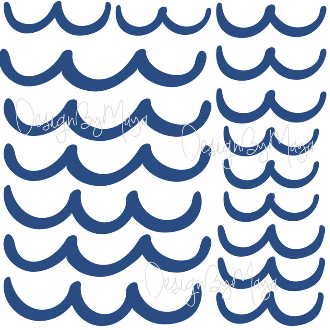 Baby Ocean/sea Waves - Fabric Nursery Wall Art Decals