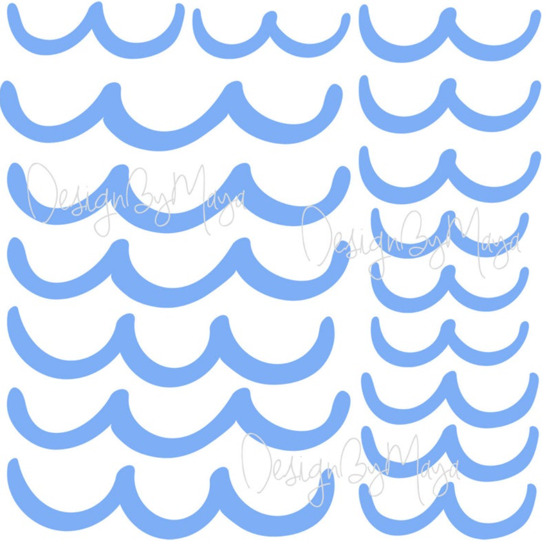 Baby Ocean/sea Waves - Fabric Nursery Wall Art Decals