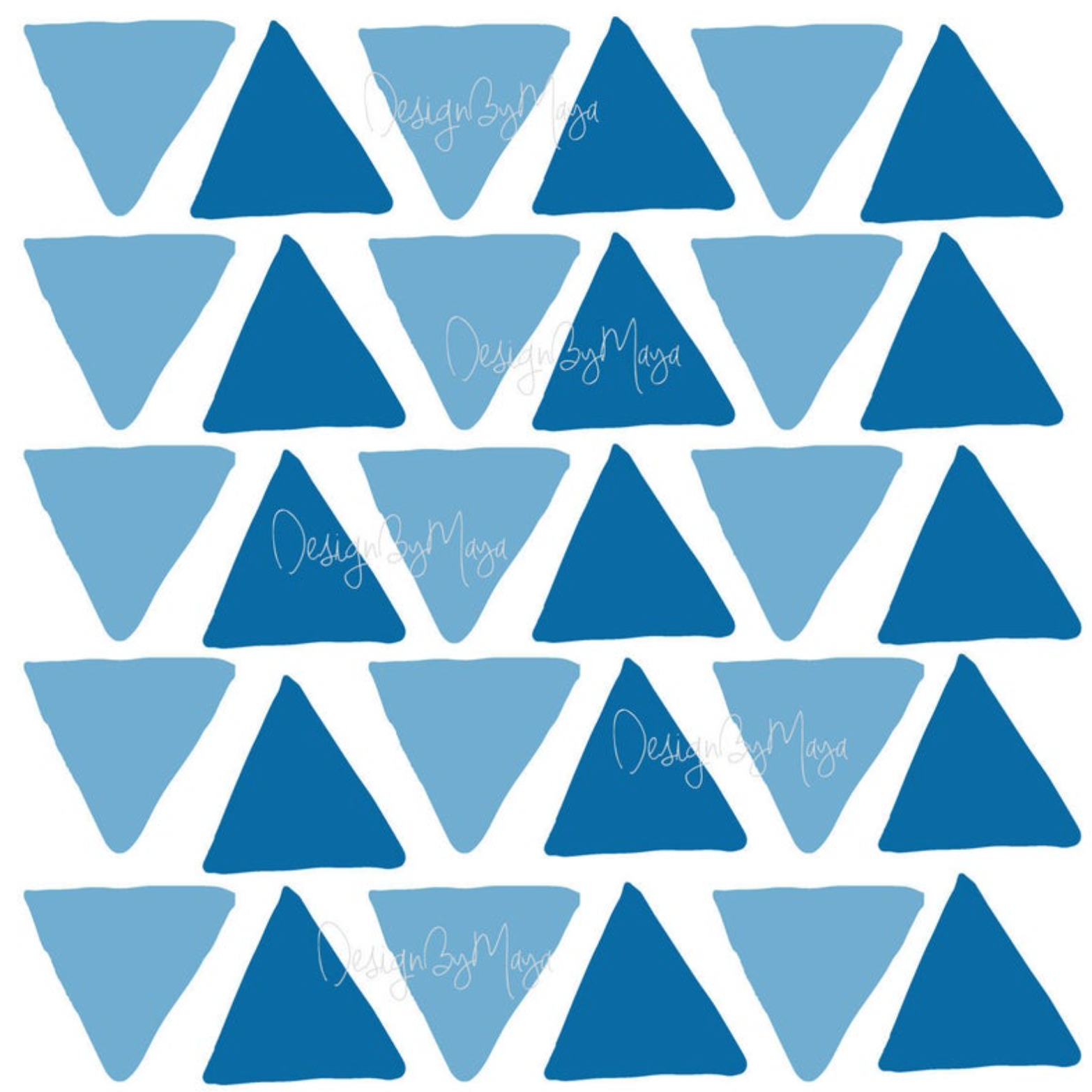 Abstract Equilateral Triangles - Fabric Nursery Wall Art Decals