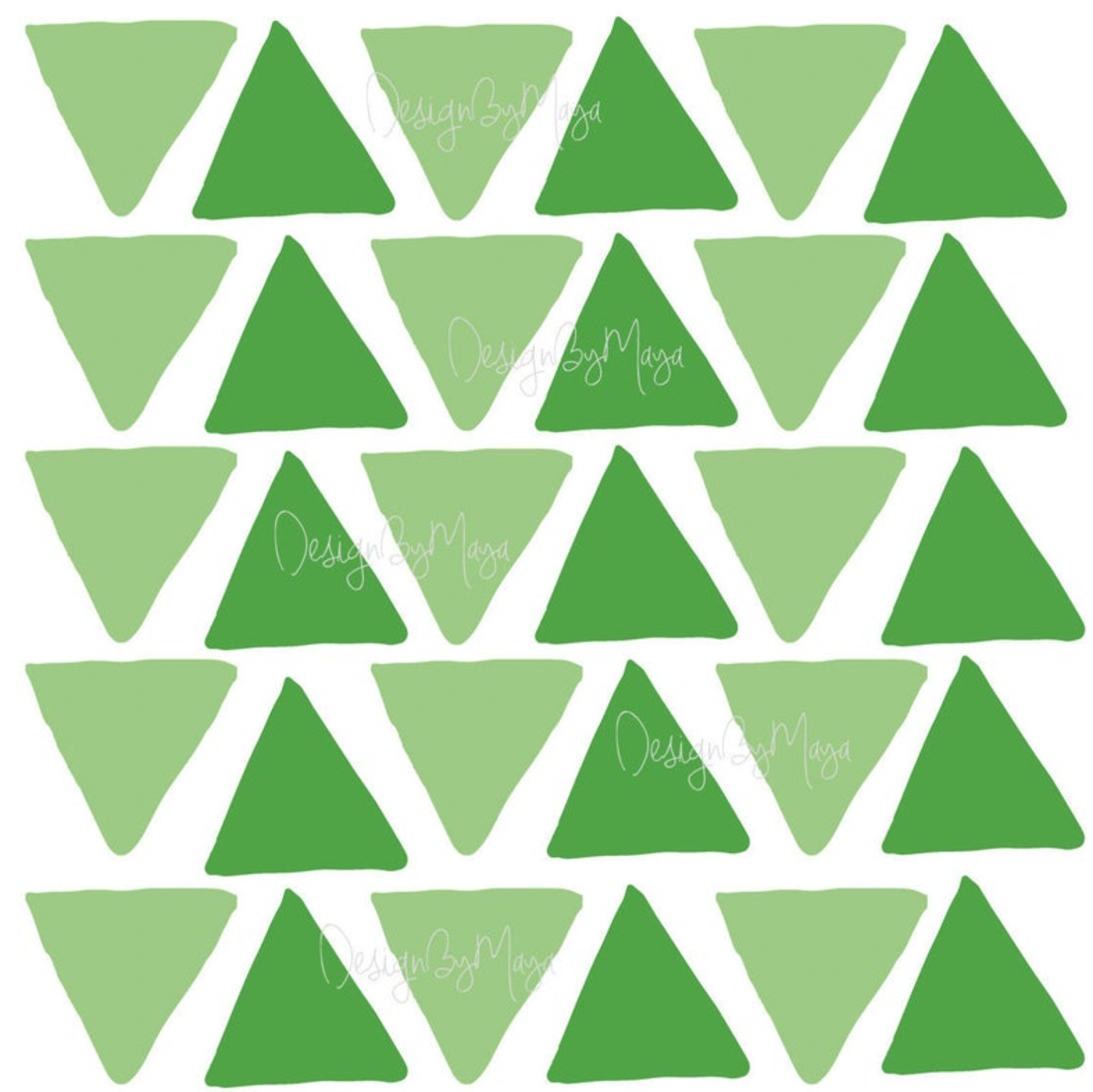 Abstract Equilateral Triangles - Fabric Nursery Wall Art Decals