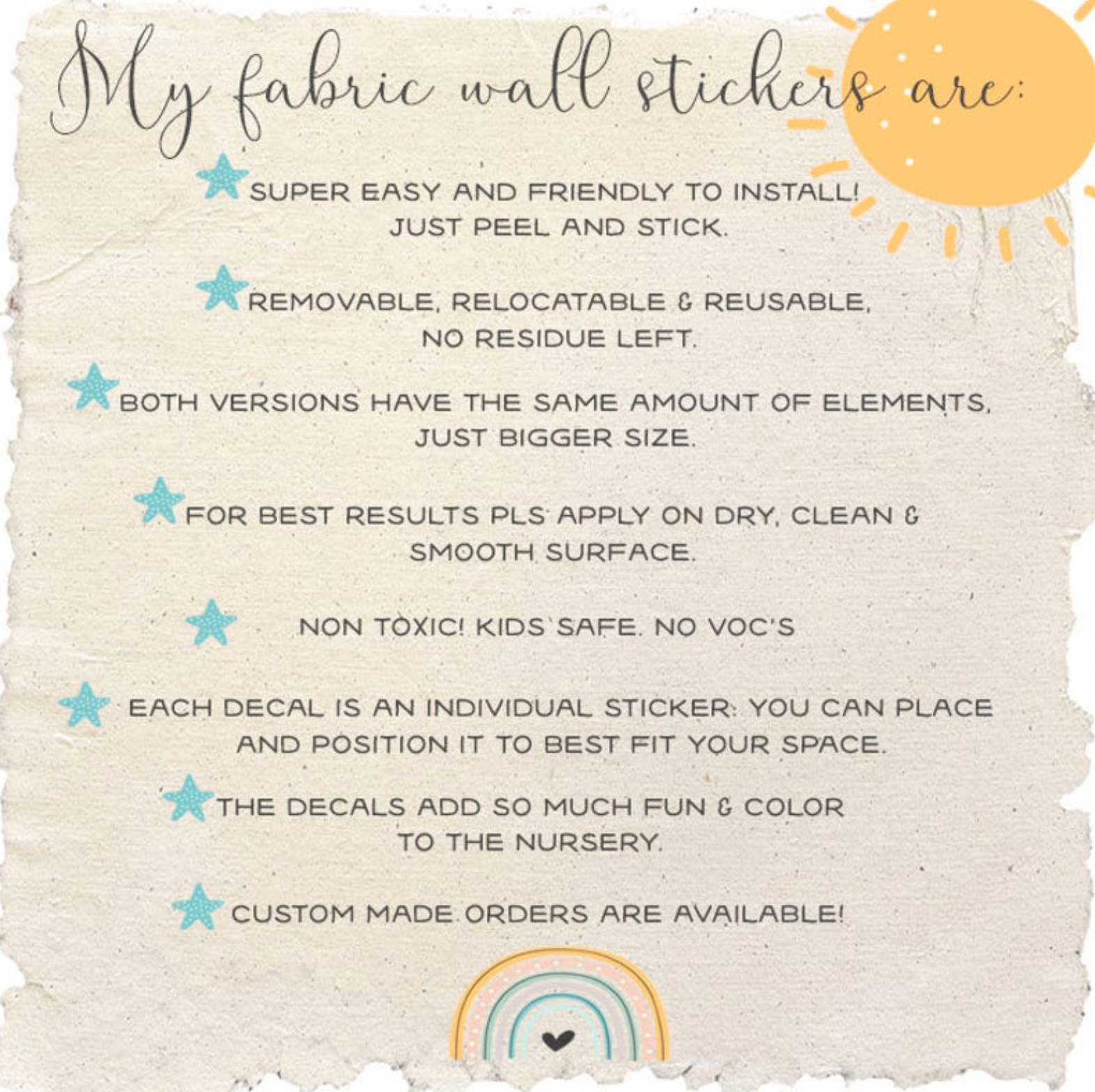 Abstract Curvy Lines - Fabric Nursery Wall Art Decals