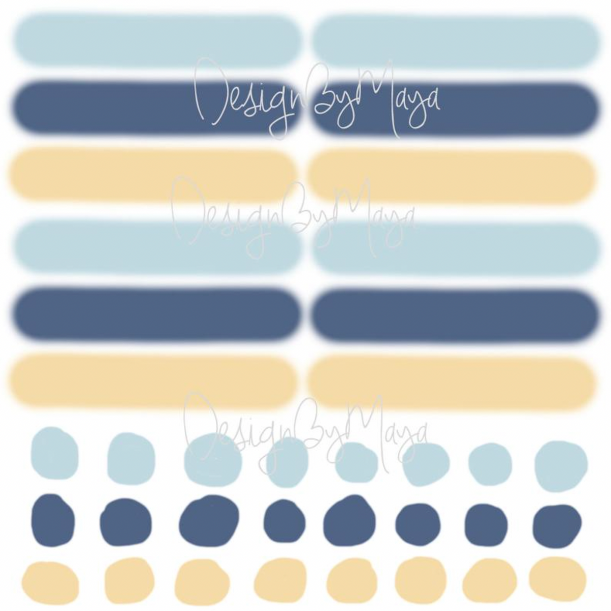 Modern Stripes And Polka Dots - Fabric Nursery Wall Art Decals