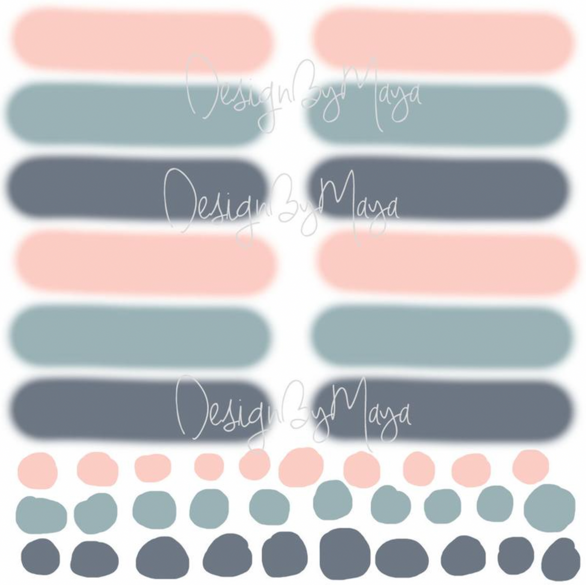 Modern Stripes And Polka Dots - Fabric Nursery Wall Art Decals
