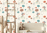 Baby Mice On Antique Bikes - Nursery Wall Decor Wallpapers