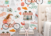 Baby Girl French Comics - Nursery Wall Decor Wallpapers