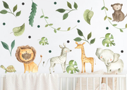 Safari King Of The Jungle - Fabric Nursery Wall Art Decals