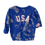 Tru American ♡ Toddler Tie-dye Usa Graphic Sweatshirt