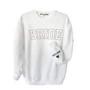 Love On The Cuff ♡ White Bride Sweatshirt With Personalized Cuff
