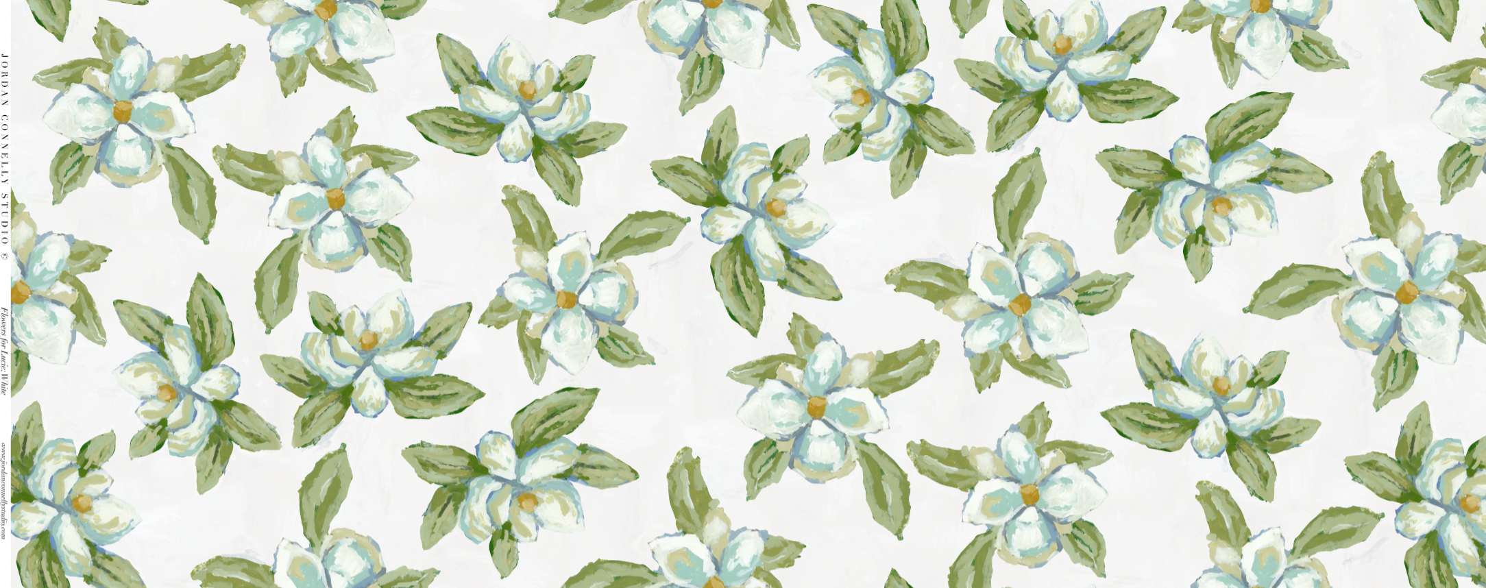 Flowers For Lucie In White- Fabric