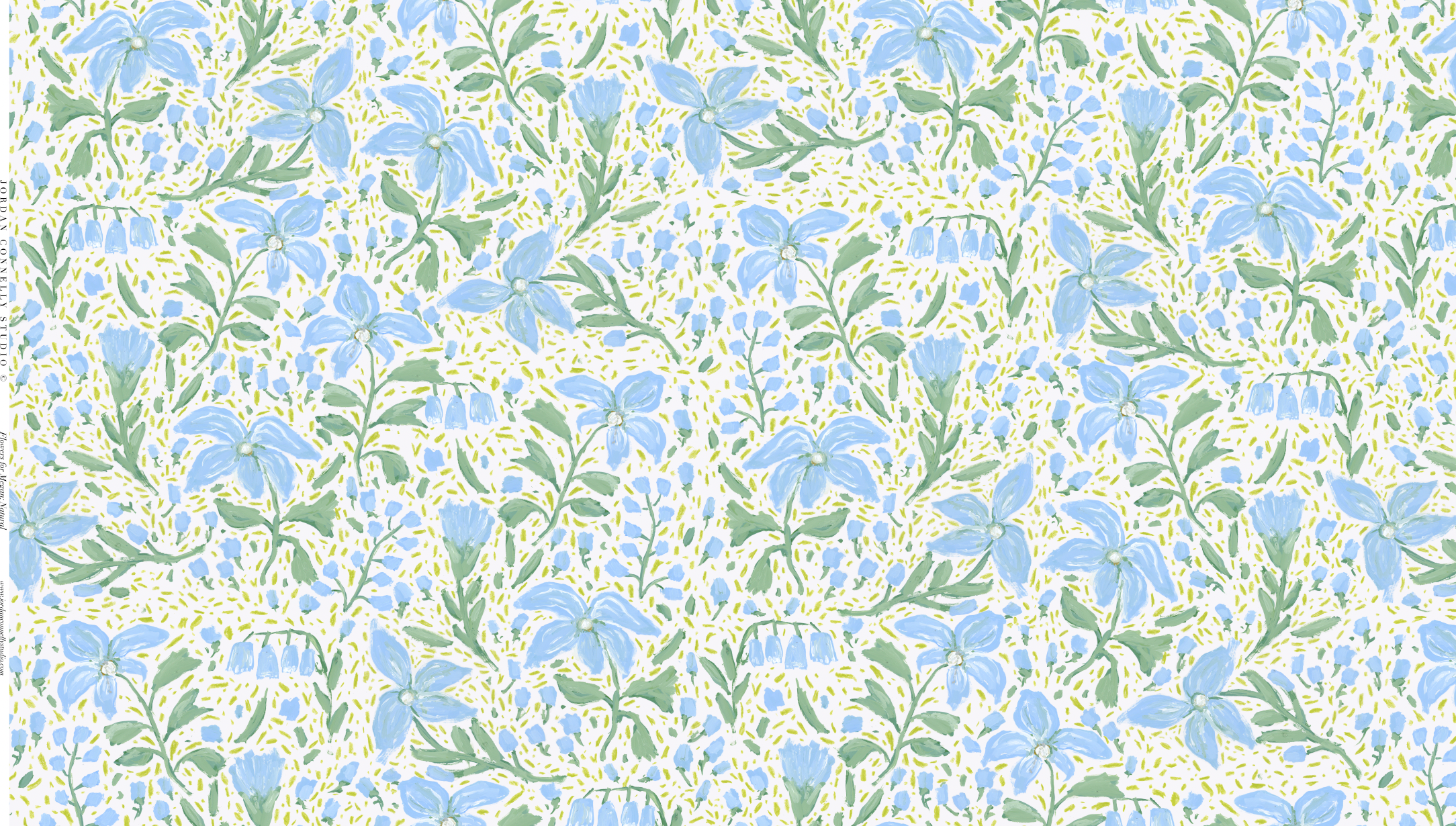 Flowers For Megan In Natural- Fabric
