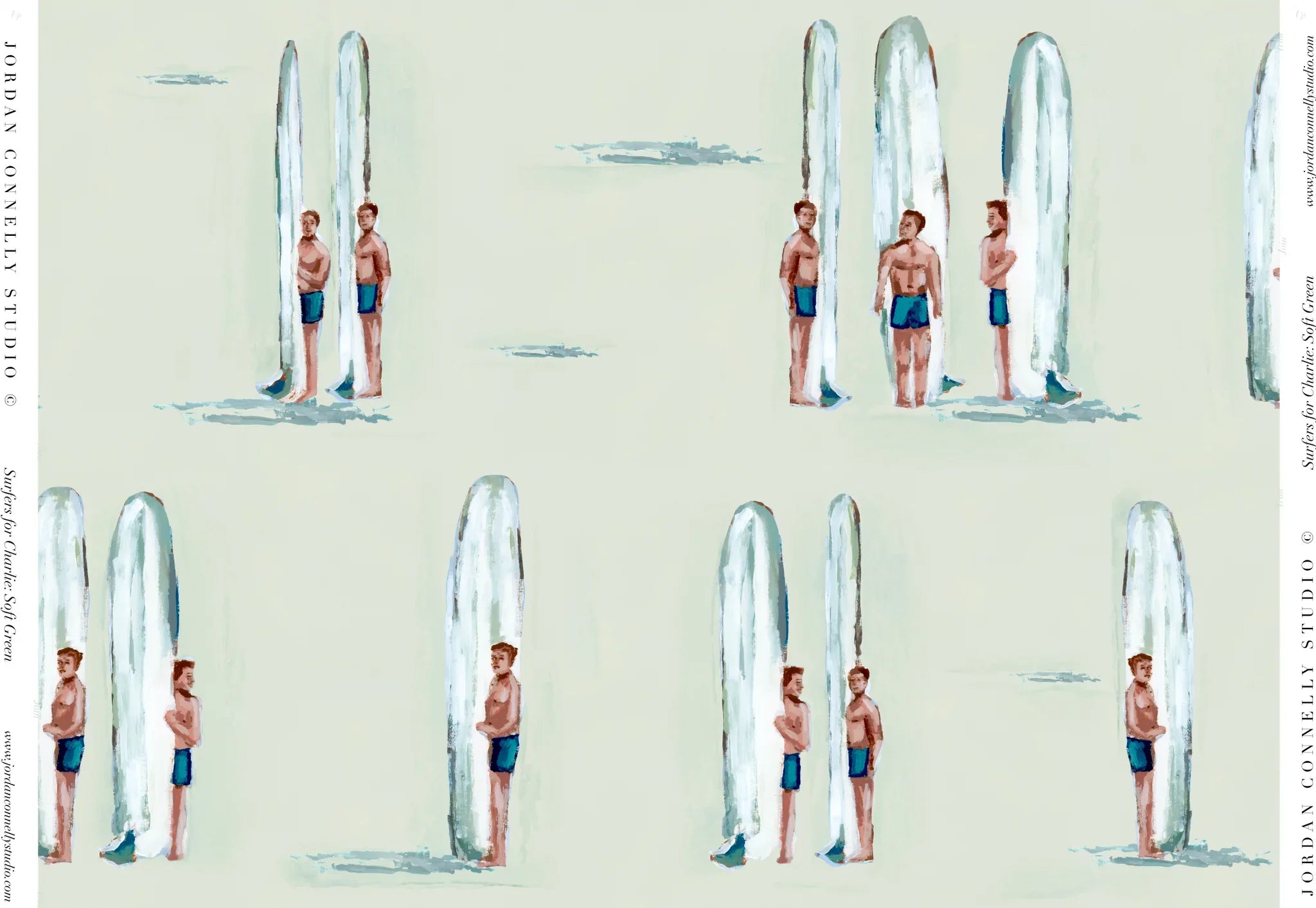 Surfers For Charlie In Melon- Fabric