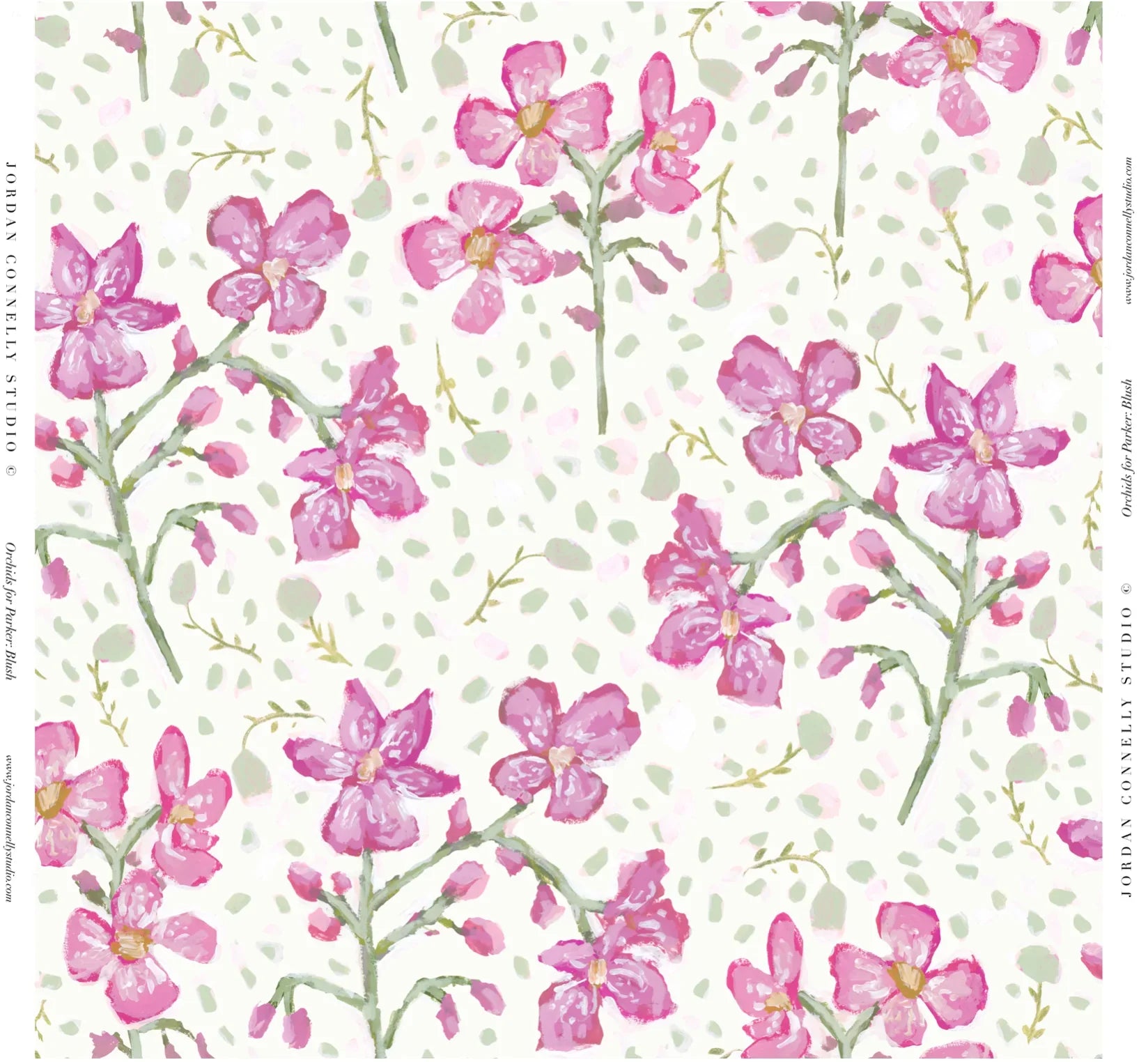 Orchids For Parker In Cream- Fabric