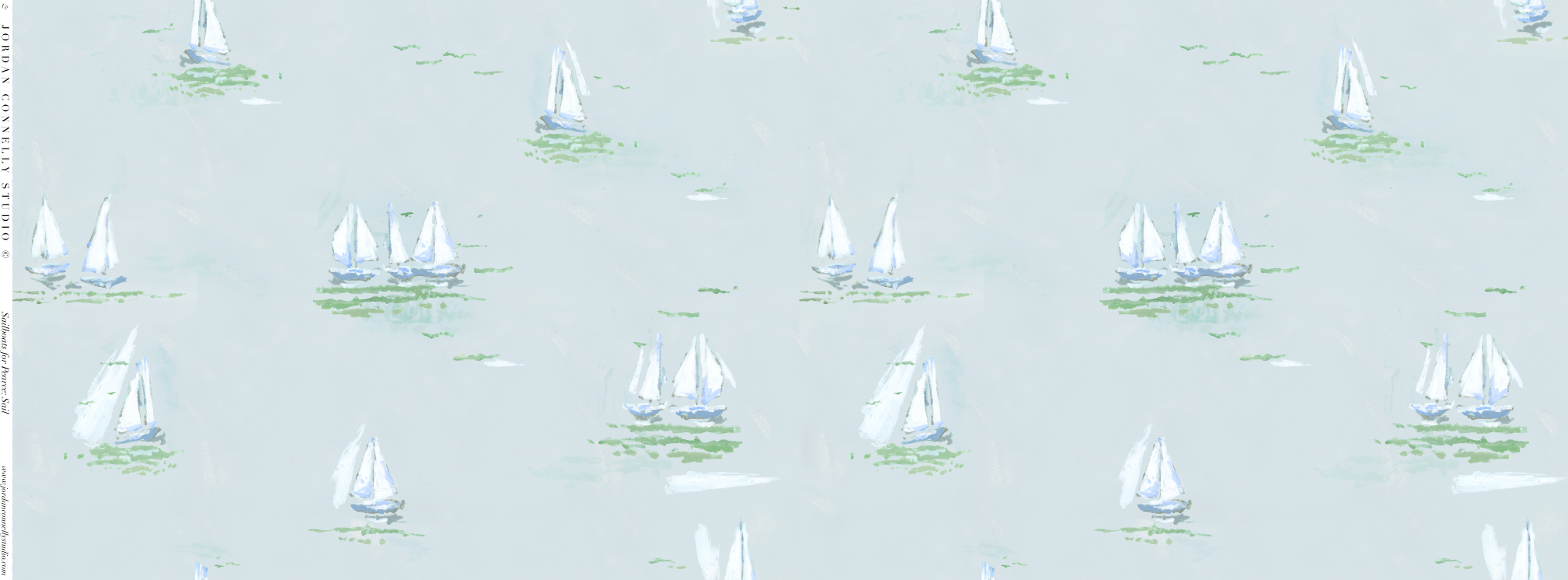 Sailboats For Pearce In Wave- Fabric
