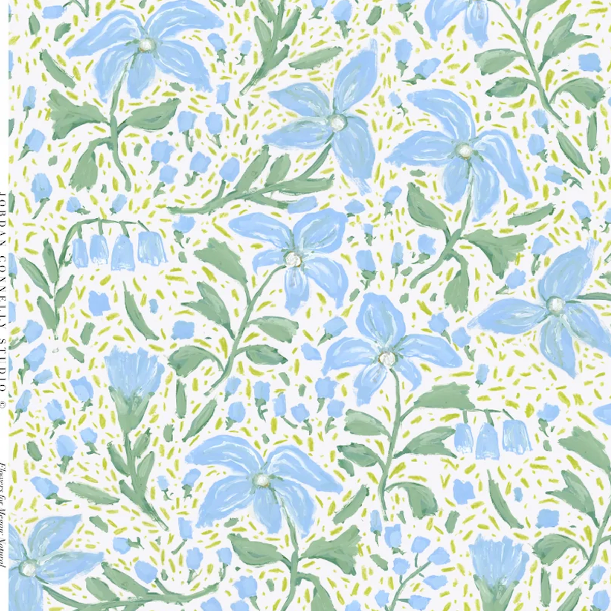 Flowers For Megan In Natural- Fabric