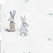 Bunnies For Charlotte Fabric Swatch