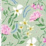 Flowers For Bailey In Melon Fabric Swatch