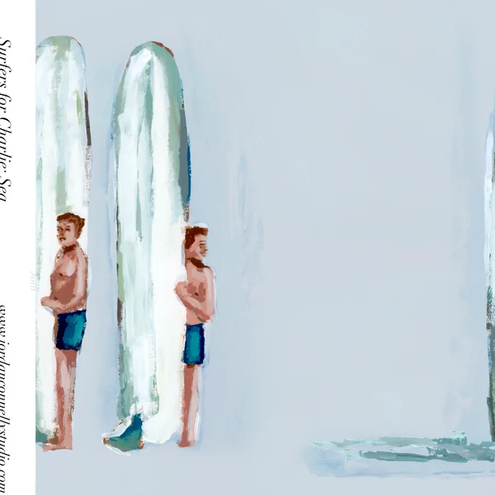 Surfers For Charlie In Sea Wallpaper