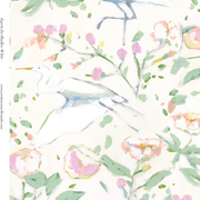 Egrets For Hadley In White Fabric Swatch